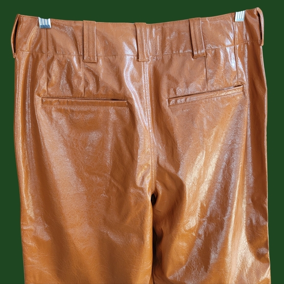 Free People Star Crossed Lovers Vegan / Faux Leather Pants Size - Picture 7 of 16